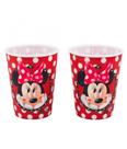 Jogo Com 2 Copos Plástico Minnie 400ml Disney - Minas de Presentes