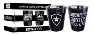 Jogo com 2 Copos Shot Times de Futebol Oficial 55 ML Allmix Cor:Botafogo
