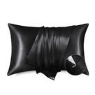 Jogo com 2 Fronhas de Cetim Bedsure Pretas 51x66 cm Jogo com 2 Fronhas de Cetim Bedsure Pretas 51x66 cm