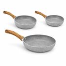 Jogo Com 3 Frigideira 16/ 20/ 24cm Chumbo Sahara Casambiente