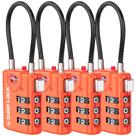 Jogo com 4 Capas de Bagagem Sure Lock - Aprovado pela TSA - Laranja