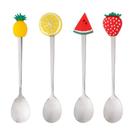 Jogo com 4 Colheres Fruit Chá ou Sobremesa Aço Inox Prata - Wolff