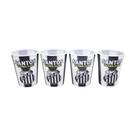 Jogo Com 4 Copos de Plástico 3D Santos - 400ml