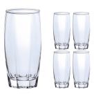 Jogo com 4 Copos Vidro Florence Luxo 370ml Transparente