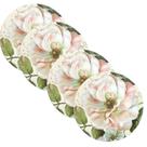 Jogo com 4 Sousplats Estampa Flor Magnolia Ø33cm