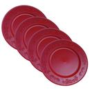 Jogo com 4 Sousplats Vermelho Ø33cm Azevinho 3D.