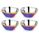 Jogo com 4 Taças de Lanche Ahimsa em Aço Inoxidável 350ml - Cores Rainbow