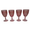 Jogo Com 4 Taças Diamond Rose 340 Ml