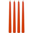Jogo Com 4 Velas Para Castiçais Vermelhas Metalizadas Lisas 24,5cm Cada