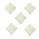 Jogo Com 5 Guardanapo Tecido De Poli-Linho Ponto Ajour 45x45cm BRANCO.