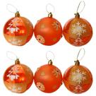 Jogo Com 6 Bolas de Natal Ø 7cm Composée Rosé Com Aplicações