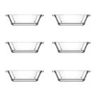 Jogo Com 6 Bowls Mere Retangular Em Vidro 142 Ml Dynasty