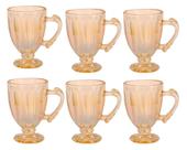 Jogo com 6 canecas roma ambar 190ml - kehome