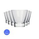 Jogo com 6 Copos de Vidro Grosso 350ml Rocks Ilhabela Robusto Sofisticado para Drinks Caipirinha Nadir