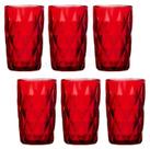 Jogo com 6 copos diamond rubi 350ml - ke home