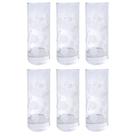 Jogo com 6 Copos Long Drink 485ml Vidro Pasabahce Estampa Geométrica