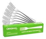 Jogo com 6 Garfos de Mesa em Aço Inox Kit Ideal p/ Cozinha e Refeições Diárias