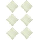 Jogo Com 6 Guardanapos Poli Linho Ponto Ajour 45x45cm Off-White. MARFIM