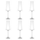 Jogo com 6 Taças Bohemia para Espumante Cristal Xtra 210ml