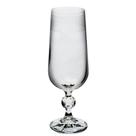 Jogo com 6 Taças de Champanhe Klaudie 180ml Lapidação Geométrica.