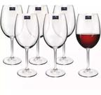 Jogo Com 6 Taças De Vinho Tinto Em Cristal Bohemia 580ml