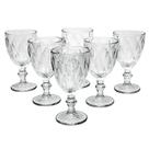 Jogo Com 6 Taças Diamond 340ml Vidro Transparente Suco Vinho Jogo Com 6 Taças Diamond 340ml Vidro Transparente Suco Vinho
