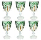 Jogo com 6 tacas palm tree color 340ml - kehome