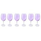 Jogo com 6 Taças Para Vinho Bordeaux Linha Veronica Cristal Bojo Lilás Bohemia Jogo com 6 Taças Para Vinho Bordeaux Linha Veronica Cristal Bojo Lilás Bohemia