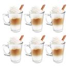 Jogo com 6 Xícaras 230ml Grande Cappuccino Alça Quadrada Jogo com 6 Xícaras 230ml Grande Cappuccino Alça Quadrada