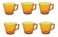 Jogo Com 6 Xícaras Ambar Café Chá Expresso Capuccino 180ml