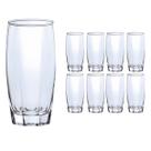Jogo com 8 Copos Vidro Florence Luxo 370ml Transparente