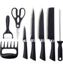 Jogo Com 8 Peças Inox Profissional Facas Para Churrasco Chef