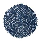Jogo com 8un Sousplat de madeira azul diametro de 38cms BTC
