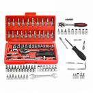 Jogo Combo Kit De Chave De Fenda Philips Soquete Completo Kit 46 Peças De Aço Crv 1/4