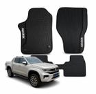 Jogo Completo 3P Tapete Emborrachado Antiderrapante Bordado Amarok Cabine Dupla de 2010 a 2025 _ R2900