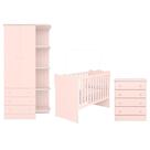 Jogo Completo Quarto Infantil Leiden Rosa Acetinado