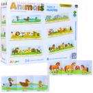 Jogo Conhecendo Os Animais Pais e Filhotes 24 Peças 386 - Junges