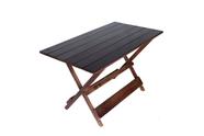 Jogo Conjunto 6 Cadeiras e 1 Mesa Dobrável de Madeira 120 x 70 - Com Pintura Imbuia