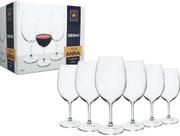 Jogo Conjunto Com 6 Taças de Cristal Bohemia Anna Para Vinho Água 580ml Altura 22cm