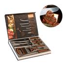 Jogo Conjunto De Facas Chef Profissional 8 Peças Churrasco Inox Cozinha Kit Moderno Completo