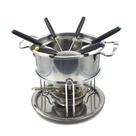 Jogo Conjunto de Fondue em Aço Inoxidável com 11 Peças