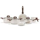 Jogo Conjunto de Panelas 6 Peças Brinox Vanilla Ceramic Life Smart Plus Antiaderente