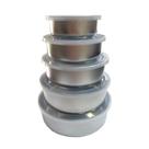 Jogo Conjunto De Potes Herméticos Inox 5 Peças Steel Ware