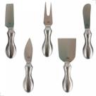Jogo Conjunto Inox 5 Peças Cortador de Queijo Com Espátula e Faca Jogo Conjunto Inox 5 Peças Cortador de Queijo Com Espátula e Faca