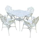 Jogo Conjunto Mesa Quadrada e 4 Cadeiras de Jardim Jogo Conjunto Mesa Quadrada e 4 Cadeiras de Jardim