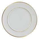 Jogo Conjunto Pratos Sobremesa Porcelana Wolff 6 Und Cor Monaco Branco E Dourado Lisa
