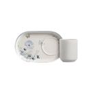 Jogo copo 100ml com bandeja amor primavera ceramica scalla