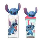 Jogo Copo e Garrafa Stitch Disney 3D Látex Premium - Tuut Jogo Copo e Garrafa Stitch Disney 3D Látex Premium - Tuut