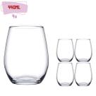 Jogo Copo Vidro Redondo Transparente Amber Duravel 440ml 4Un