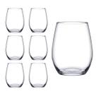 Jogo Copo Vidro Redondo Transparente Amber Duravel 440ml 6Un